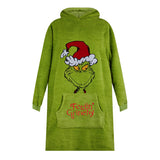 Shop The Grinch Oversized Sherpa Hoodie for Adults | Christmas Sale Discount | iStyleMode