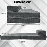 Jumbo Cord Chair Bed Sofa Z bed