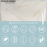 Octaluxe Bamboo Visco Memory Foam Pillow