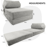 Jumbo Cord Z bed With Pillow Chair Bed Sofa