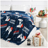 Christmas Game On Fleece Throw Blanket