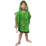 Minecraft Creeper Kids Hooded Poncho