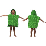 Minecraft Creeper Kids Hooded Poncho