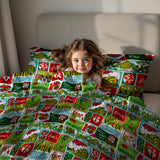 The Grinch Dr. Seuss  Christmas Microfibre Duvet Cover